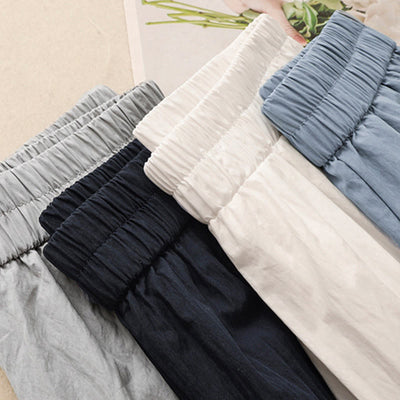 Buddha Stones Casual Hem Hollow Design Women's Cotton 7-8 Length Wide Leg Pants With Pockets - image 21