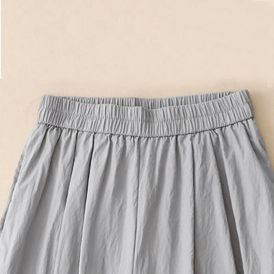 Buddha Stones Casual Hem Hollow Design Women's Cotton 7-8 Length Wide Leg Pants With Pockets - image 13