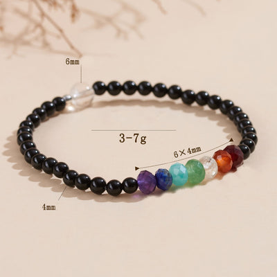 Buddha Stones Ultra-fine 4mm Black Tourmaline Colorful Stone Bracelet - image 5