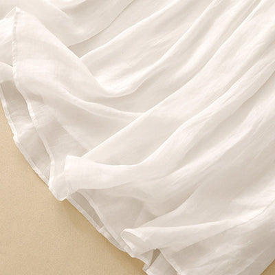 Buddha Stones Summer Solid Color Elastic Waist Drawstring Women's Skirt - image 5