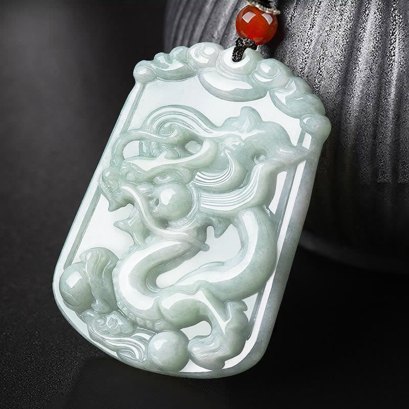 Foviel Natural Jade 12 Chinese Zodiac Abundance Amulet Pendant Necklace