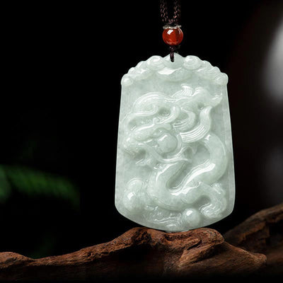 Foviel Natural Jade 12 Chinese Zodiac Abundance Amulet Pendant Necklace