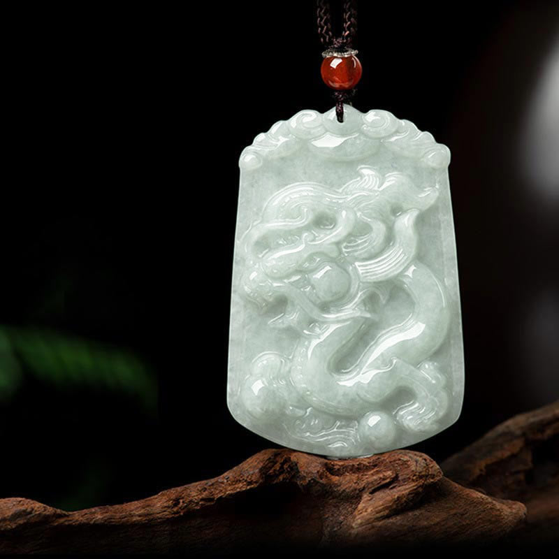 Foviel Natural Jade 12 Chinese Zodiac Abundance Amulet Pendant Necklace