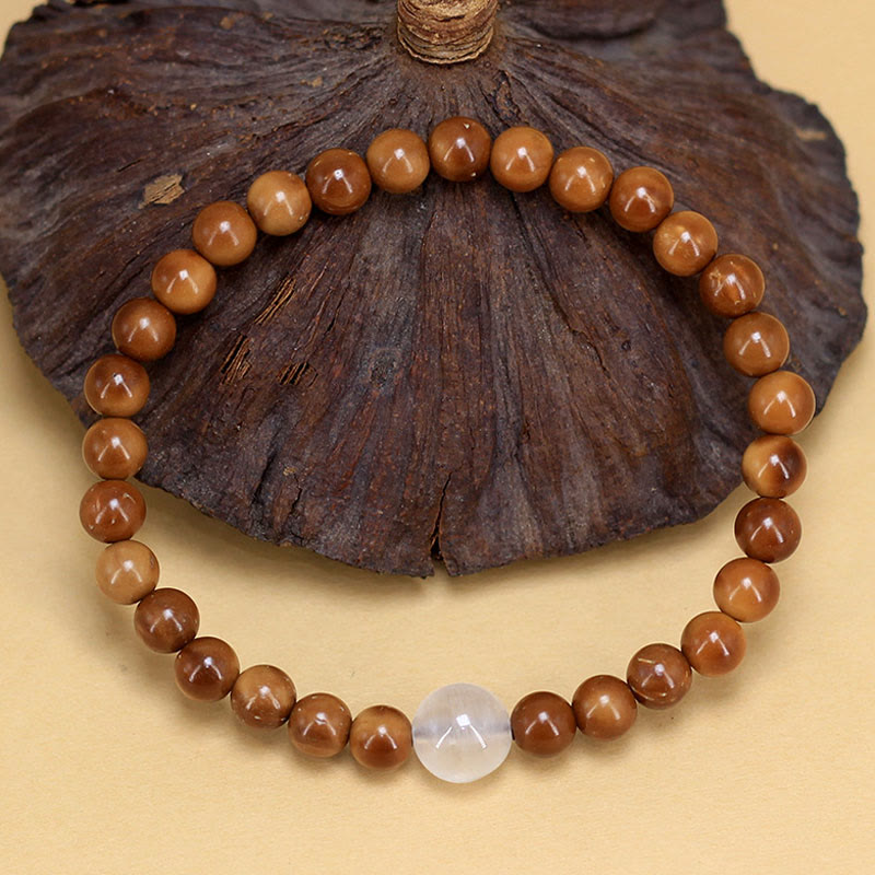 Buddha Stones Kuka Seed White Crystal Luck Bracelet - Kuka Seed (Wrist Circumference: 15-17cm) - image 1
