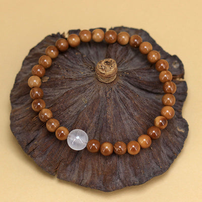 Buddha Stones Kuka Seed White Crystal Luck Bracelet - image 2