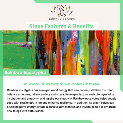 Buddha Stones Colorful Rainbow Eucalyptus Balance Bracelet - image 9