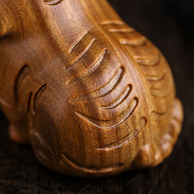 Buddha Stones Green Sandalwood Cute Tiger Animals Positive Decoration - image 12