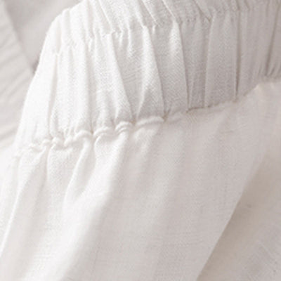 Buddha Stones Casual Plain Cropped Pants Women's Linen Harem Pants With Pockets - image 6