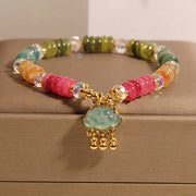 Foviel Colorful Abacus Beads Auspicious Cloud Tourmaline Positive Bracelet