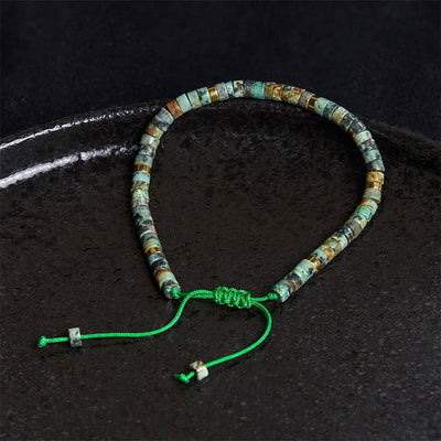 Buddha Stones Turquoise Purification Spacer Bead Bracelet - image 3