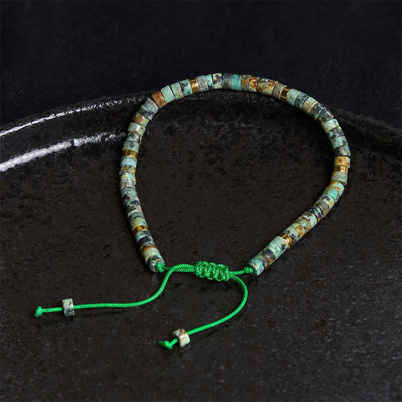Buddha Stones Turquoise Purification Spacer Bead Bracelet - image 3