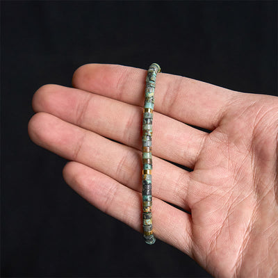 Buddha Stones Turquoise Purification Spacer Bead Bracelet - image 5
