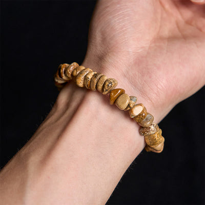 Buddha Stones Picture Jasper Irregular Blocks Balance Bracelet - image 4