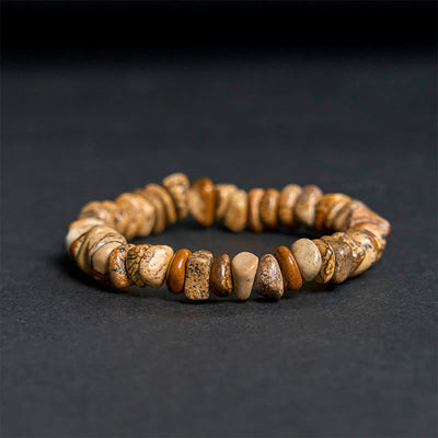 Buddha Stones Picture Jasper Irregular Blocks Balance Bracelet - image 6