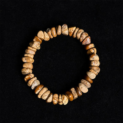 Buddha Stones Picture Jasper Irregular Blocks Balance Bracelet - image 5