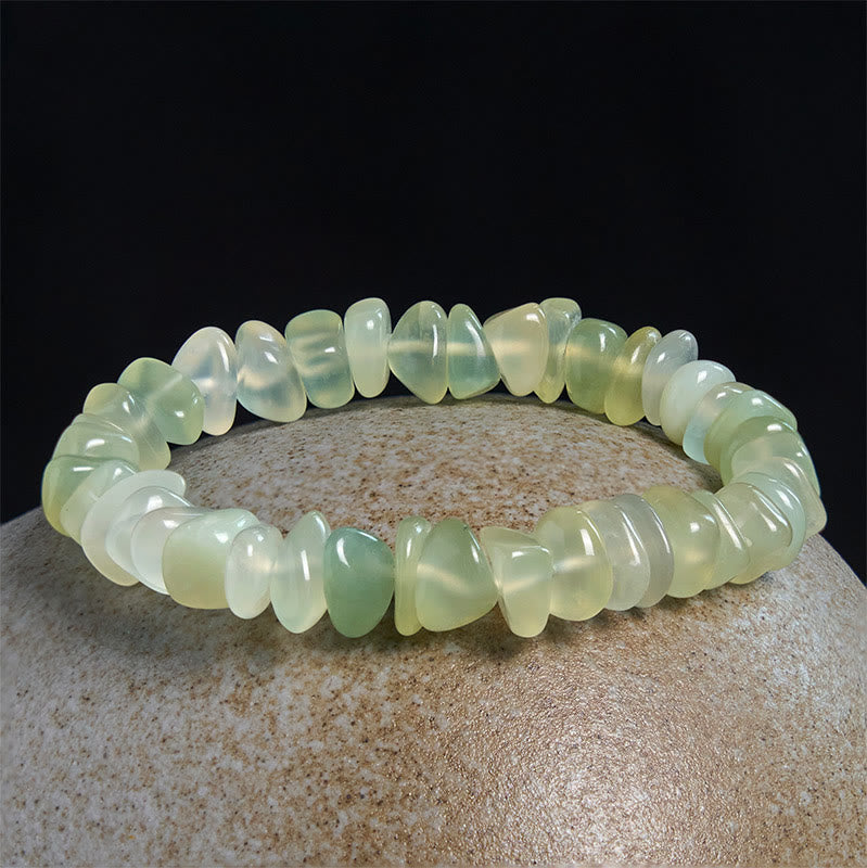 Bracelet de paix Foviel en blocs irréguliers de péridot naturel