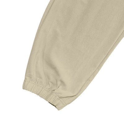 Buddha Stones Solid Color Linen Drawstring Men's Cargo Pants With Pockets - image 26