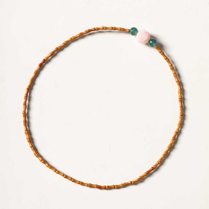 Buddha Stones Ultra-fine Olive Pit Lotus Inner Strength Double Circle Bracelet - image 10
