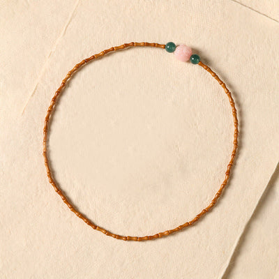 Buddha Stones Ultra-fine Olive Pit Lotus Inner Strength Double Circle Bracelet - image 4