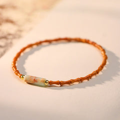 Buddha Stones Ultra-fine Olive Pit Peace Bracelet - Olive Pit & Shoushan Stone(Wrist Circumference:14-16cm) - image 1