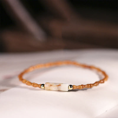 Buddha Stones Ultra-fine Olive Pit Peace Bracelet - image 2