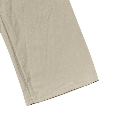 Buddha Stones Solid Color Buttons Drawstring Men's Cotton Pants With Pockets - image 24