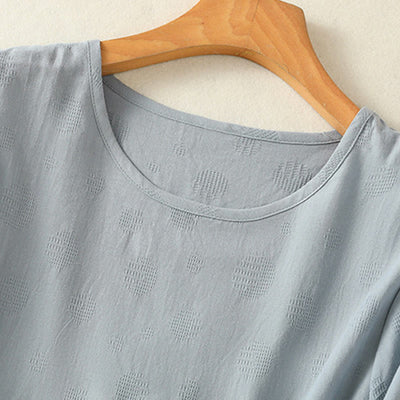 Buddha Stones 2pcs Plain Women's Short Sleeve Shirt Harem Pants Meditation Clothing Set - image 4