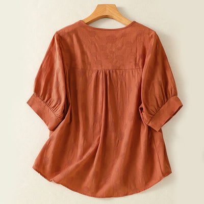 Buddha Stones 2pcs Plain Women's Short Sleeve Shirt Harem Pants Meditation Clothing Set - image 19