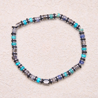 Buddha Stones Various Stones Hematite Turquoise Emperor Stone Powerful Support Bracelet - image 2