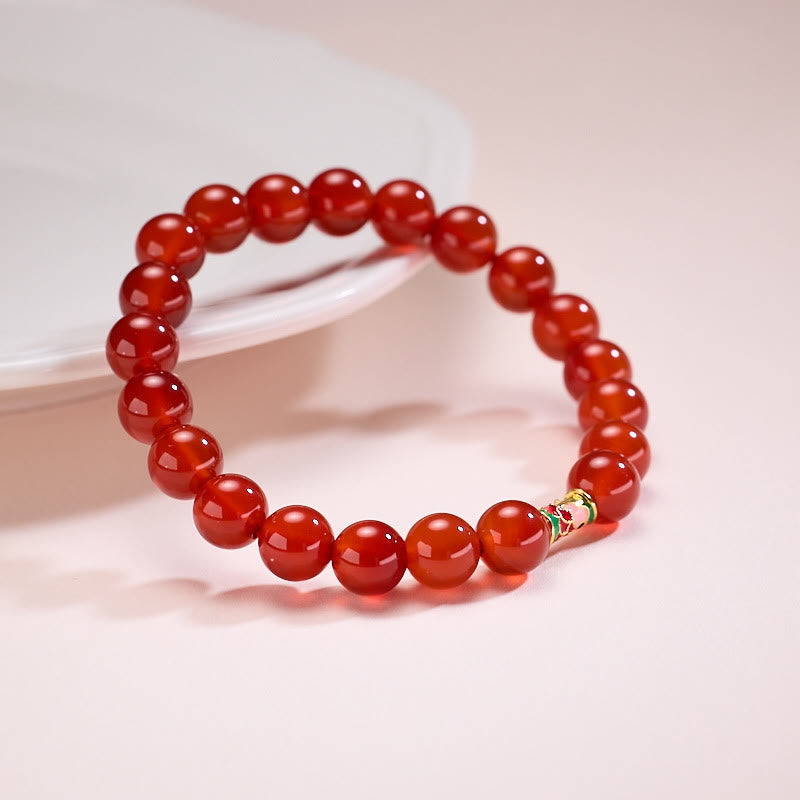 FREE Today: Confidence and Self-acceptance Natural Red Agate Lucky Koi Fish Bracelet - image 6