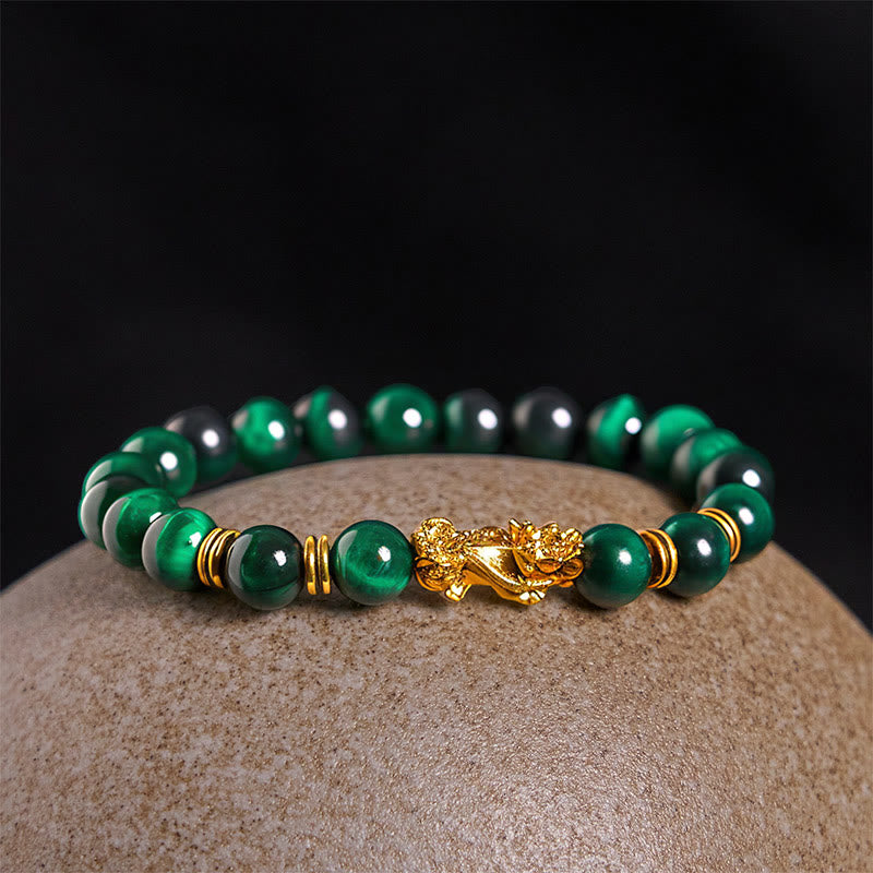 Buddha Stones Various Color Tiger Eye Beads Spacer Beads Pixiu Wealth Courage Bracelet - image 8