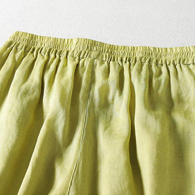 Buddha Stones Solid Color Lace-up Cotton Women's Wide Leg Pants - image 15