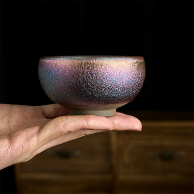 Buddha Stones Handmade Chinese Jianzhan Koi Fish Lotus Leaf Ceramic Teacup Kung Fu Tea Cup 150ml - image 23