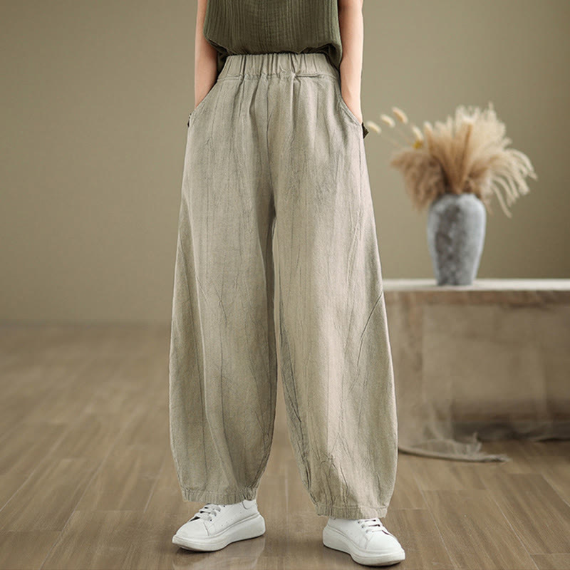 Buddha Stones Casual Plain Women's Harem Pants With Pockets - image 3