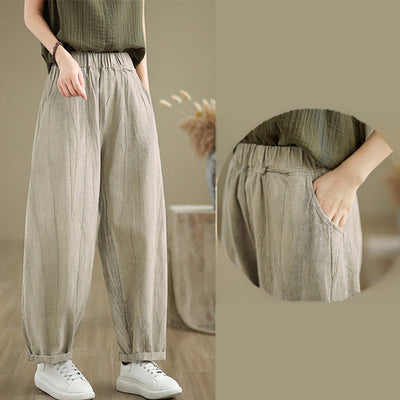 Buddha Stones Casual Plain Women's Harem Pants With Pockets - image 5