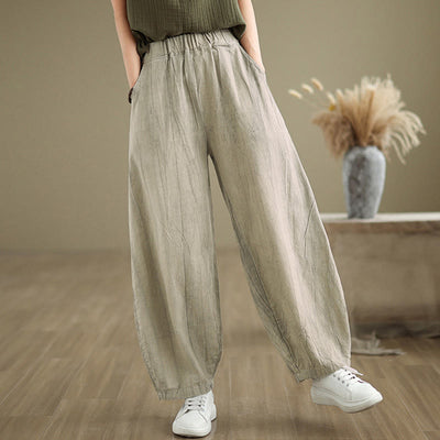 Buddha Stones Casual Plain Women's Harem Pants With Pockets - image 4