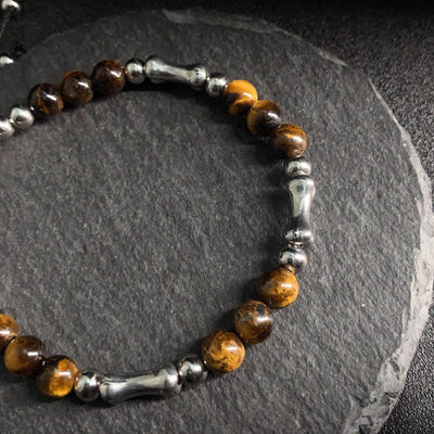 Buddha Stones Cute Bone Pattern Tiger Eye Courage Beads Bracelet - image 8
