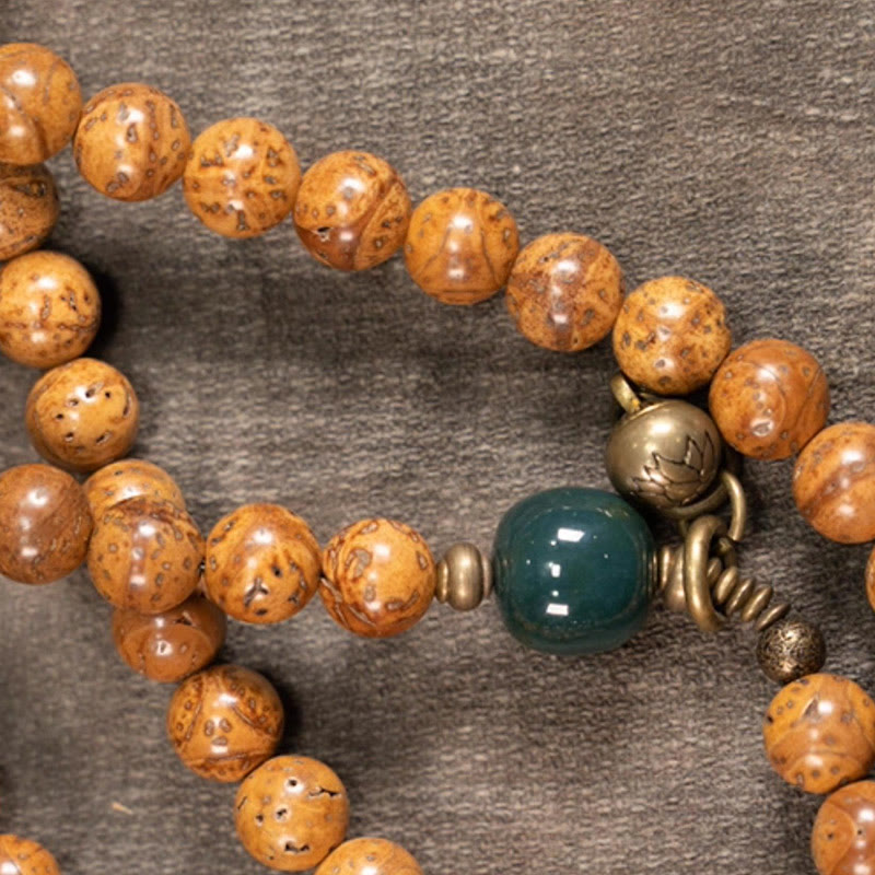 Buddha Stones 108 Mala Beads Bodhi Seed Wisdom Peace Tassel Bracelet - image 8