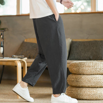 Buddha Stones Summer Men's Cotton Pants With Pockets - image 19