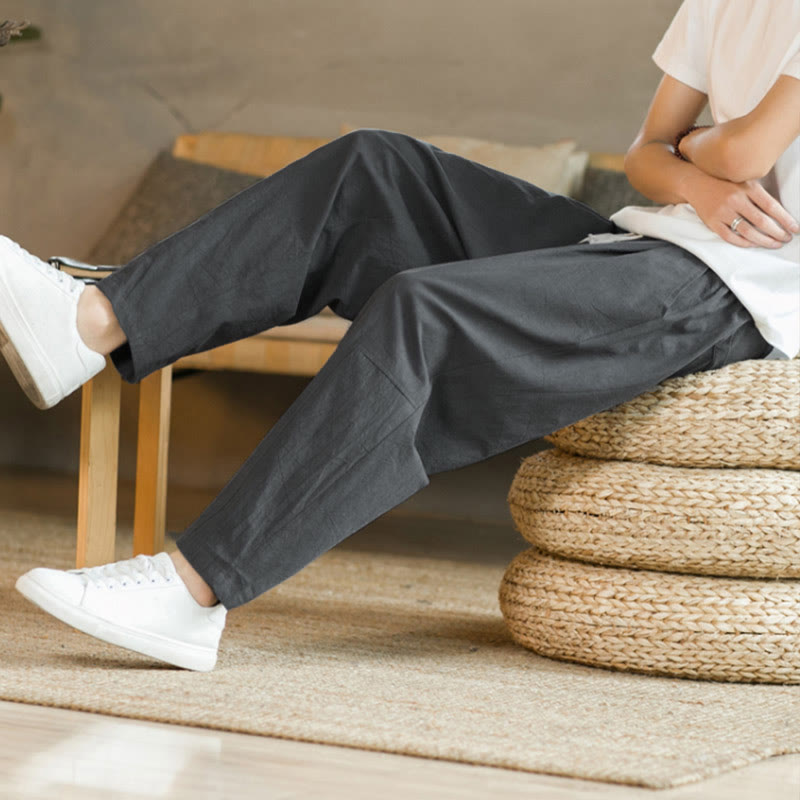 Buddha Stones Summer Men's Cotton Pants With Pockets - image 21