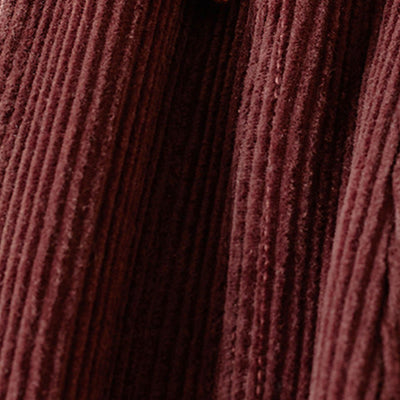 Buddha Stones Color Contrast Corduroy Cotton Women's Thermal Fleece-Lined Harem Pants With Pockets - image 32