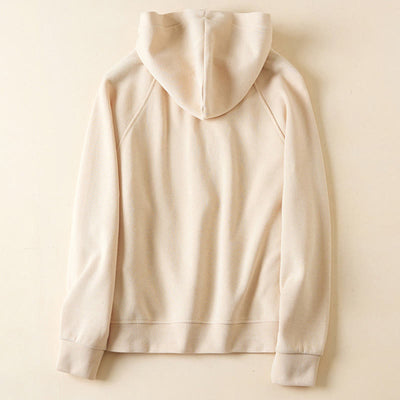 Buddha Stones Plain Buttons Women's Hooded Jacket With Pockets - image 8