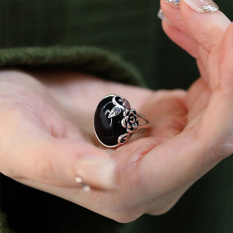Buddha Stones Copper Rose Flower Adjustable Self Care Ring - image 7