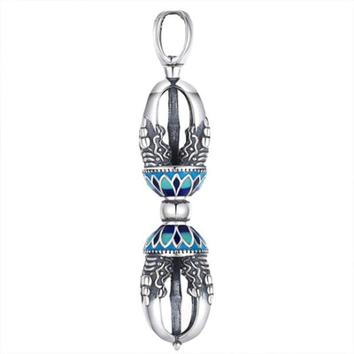 Buddha Stones Tibetan Copper Vajra Dorje Spiritual Power Necklace Pendant - image 5