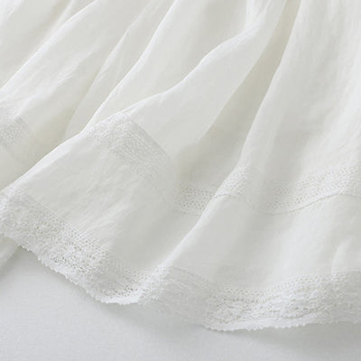 Buddha Stones Solid Lace Elastic Waist Cotton Women's Skirt - image 14
