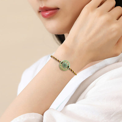 Buddha Stones Jade Sun Braided Rope Abundance Bracelet - image 8