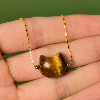 Buddha Stones 925 Sterling Silver Cat Tiger Eye Protection Bracelet - image 5