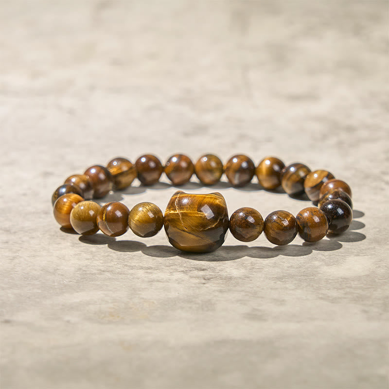 Buddha Stones Cute Cat Tiger Eye Power Beads Bracelet - image 5