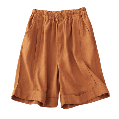 Buddha Stones Casual Solid Color Women's Cotton Shorts With Pockets - image 6