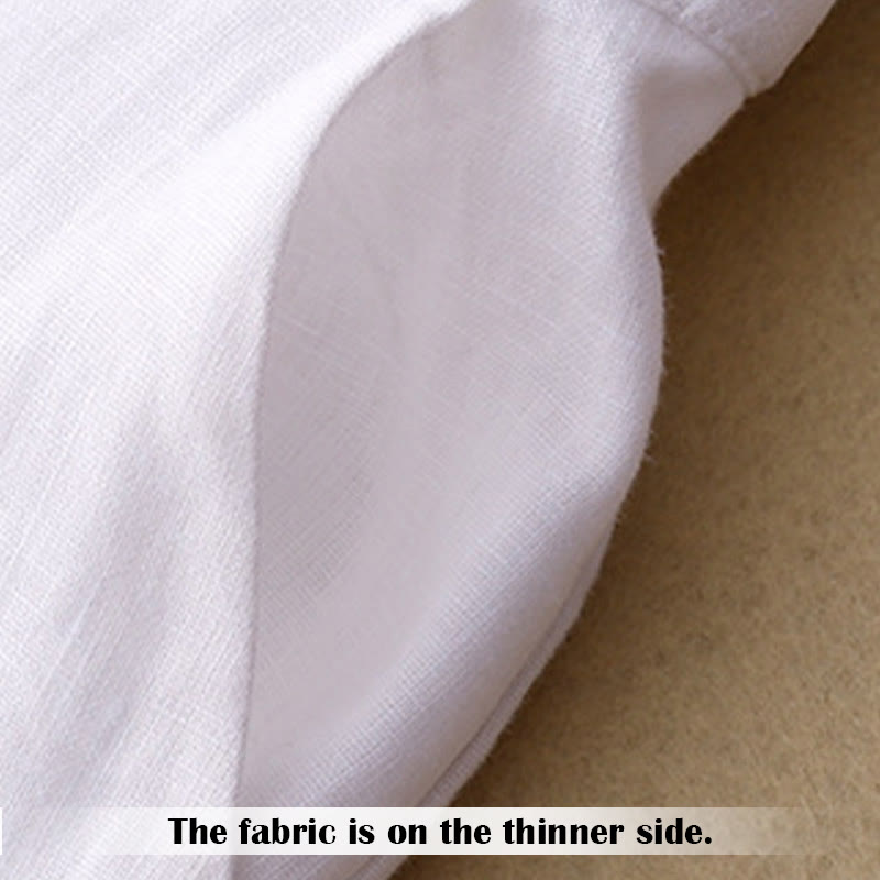Buddha Stones Summer Casual Simple Zipper Design Linen Women's Wide Leg Pants With Pockets - image 8